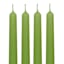 4-Pack Green Unscented Overdip Taper Candles, 10"