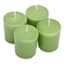 4-Pack Unscented Overdip Votive Candles, Green