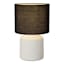Crosby St. White Ceramic Small Table Lamp with Slub Shade, 16"