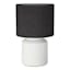 Crosby St. White Ceramic Small Table Lamp with Slub Shade, 16"