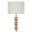 Providence Brass Stacked Orb Floor Lamp with White Fabric Drum Shade, 60"