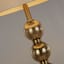 Providence Brass Stacked Orb Floor Lamp with White Fabric Drum Shade, 60"
