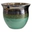 Found & Fable Gold & Green Ceramic Outdoor Planter, Medium