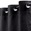 Black Hookless Waffle Solid Shower Curtain, 74"