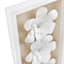 Honeybloom Glass Framed White Magnolias Shadow Box, 13x25