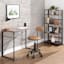 Dakota Black & Brown Industrial Modern Office Desk