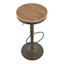 Dakota Adjustable Modern Industrial Barstool, Antique Bronze