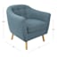 Rockwell Accent Chair & Ottoman Set, Teal