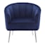Laila Ali Avani Blue Velvet Accent Chair