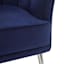 Laila Ali Avani Blue Velvet Accent Chair