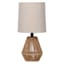 Found & Fable Natural Rope Braided Mini Table Lamp with Shade, 12"