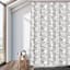 13-Piece Grey Leaves Print Shower Curtain Set, 70x72