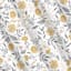 13-Piece Yellow & Grey Gertie Print Shower Curtain Set, 70x72