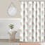 13-Piece Pink Geometric Floral Shower Curtain Set, 70x72
