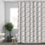 13-Piece Grey Pebble Print Shower Curtain Set, 72"