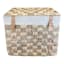 Honeybloom Natural Woven Laundry Hamper with Liner, Medium