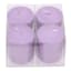 4-Pack Unscented Overdip Votive Candles, Purple
