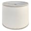 Off-White with Grey Trim Tapered Drum Medium Table Lamp Shade, 12x14x10