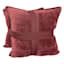 2-Pack Cabernet Red Textured Chenille Throw Pillows, 18"