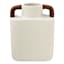 Found & Fable White Vase with Wrapped Handles, 8.3"