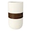 Found & Fable White Vase With Wood Band Vase, 8"