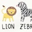 Tiny Dreamers Elephant Lion Zebra Sign, 7x9
