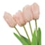 Pink Real Feel Tulip Floral Bush, 19"
