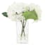Providence White Real Feel Hydrangea Arrangement in Glass Pot, 10"