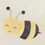 Tiny Dreamers Bee Round Washable Accent Rug, 3'