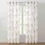 Bellflower Gold Floral Sheer Curtain Panel, 84"