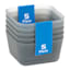 5-Pack Drawer Organizer, Grey
