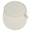 Crosby St. Rowan Cream Faux Leather Round Ottoman