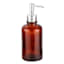 Honeybloom Asher Glass Amber Soap Dispenser, 8.1"