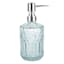 Providence Diana Blue Textured Glass Soap Dispenser, 6.8"