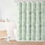 13-Pece Green Palmyra Leaf Shower Curtain Set, 72"