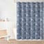 13-Piece Navy Suma Floral Shower Curtain Set, 72"