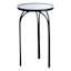 Colton Mirrored-Top Accent Table, Black