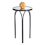 Colton Mirrored-Top Accent Table, Black