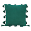 Found & Fable Green Linen Throw Pillow with Tassels, 18"