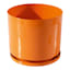 Sunny Club Orange Metal Outdoor Planter, Large
