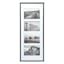 4-Opening Black Thin Collage Picture Frame, 8x20