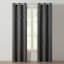 Lennon Black Pearl Woven Blackout Grommet Curtain Panel, 84"