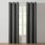 Lennon Black Pearl Woven Blackout Grommet Curtain Panel, 96"