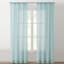 Lyra Aqua Sheer Rod Pocket Curtain Panel, 84"