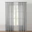 Lyra Grey Sheer Rod Pocket Curtain Panel, 84"