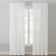 Lyra White Sheer Rod Pocket Curtain Panel, 84"