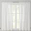 Lyra White Sheer Rod Pocket Curtain Panel, 95"