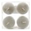 Honeybloom 4-Pack Unscented Votive Candles, Light Grey