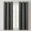 Lennon Black Grommet Blackout Curtain Panel, 63"