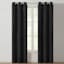 Leeds Black Woven Blackout Grommet Curtain Panel, 84"